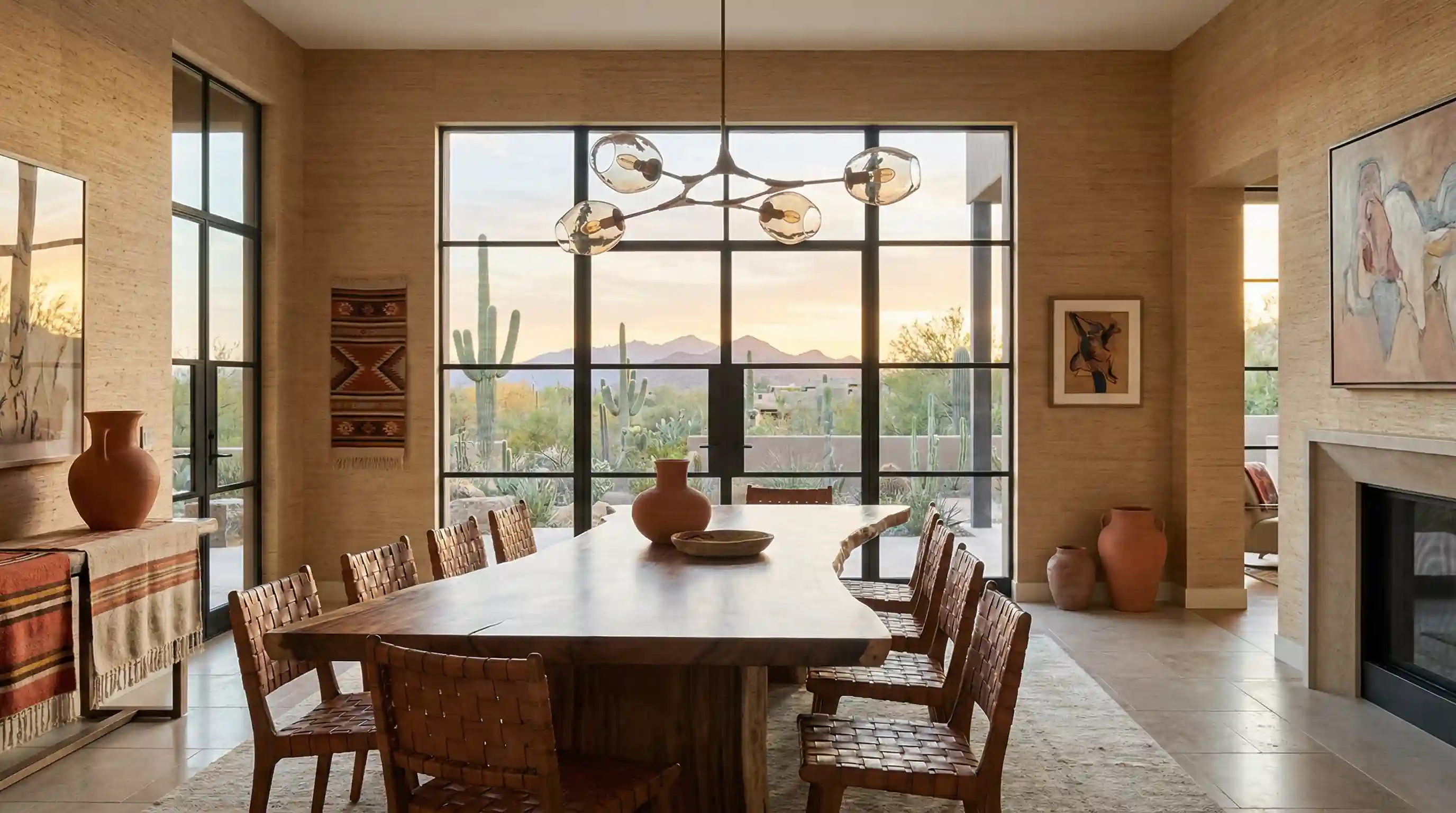 Oakland wallpaper installation team at work in a luxury residence