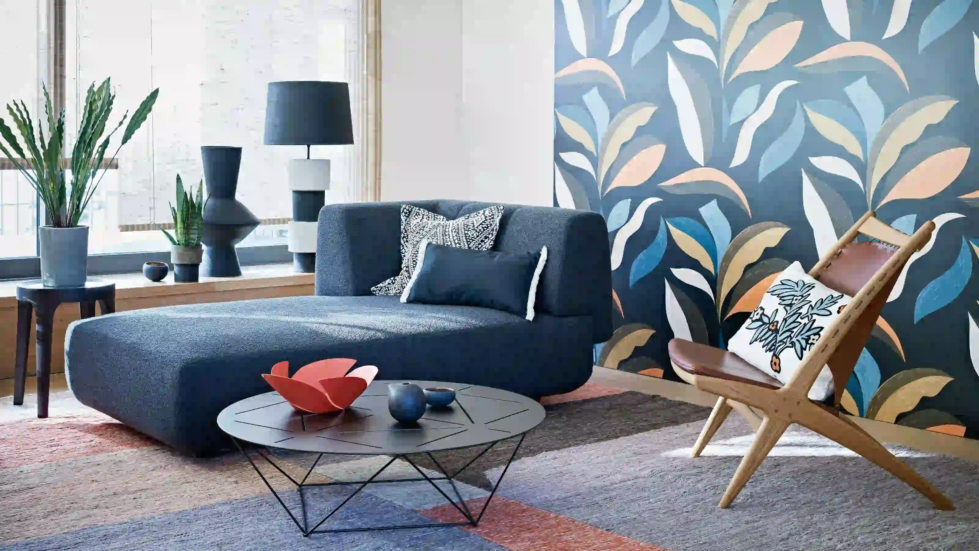 Type II vinyl wallcovering in commercial lobby